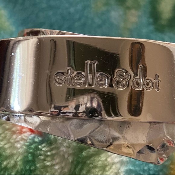 Stella & Dot Corso Cuff silver 3 ply bracelet - Picture 5 of 5